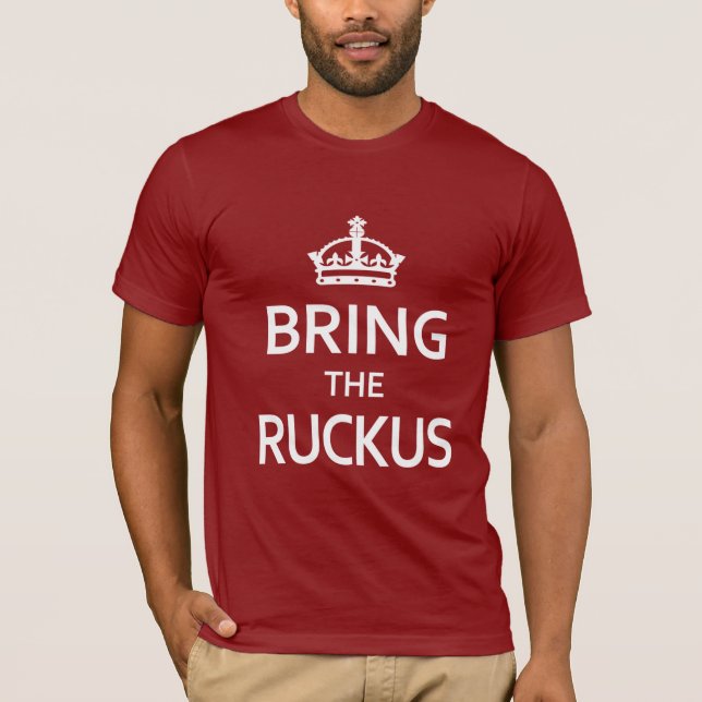 Camiseta Engraçado traga a zaragata (Frente)