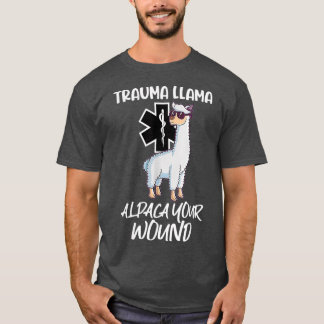 Camiseta Engraçado Trauma Llama Alpaca Sua Mulher Medicina