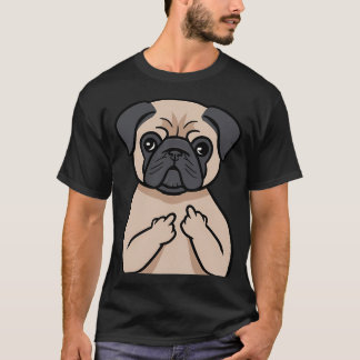 Camiseta Engraçado travesso pug cão amor animal