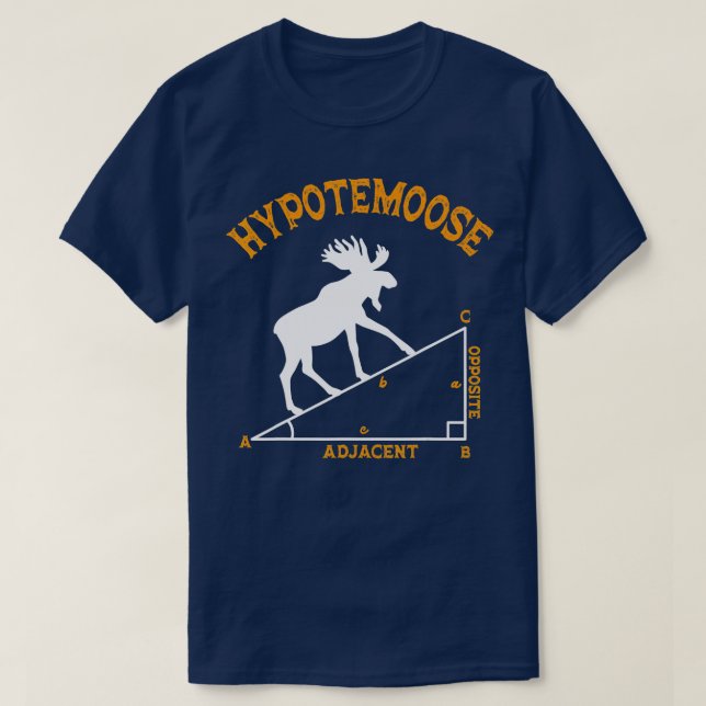 Camiseta Engraçado Triângulo da Hipotemose Matemática Adjac (Frente do Design)