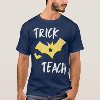Camiseta Engraçado TRICK OU ENSINO Professor de Halloween S