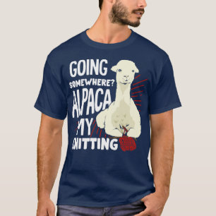 Camiseta Engraçado tricotar Lover Alpaca Knitter Gift