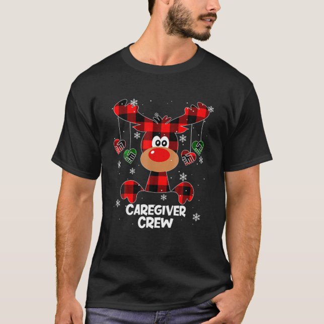Camiseta Engraçado Tripulante Tee Reindeer Xmas Presente (Frente)