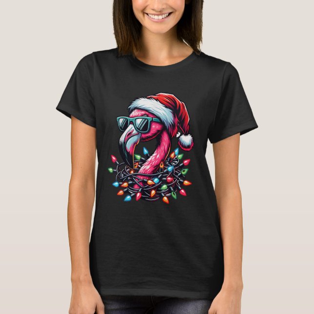 Camiseta Engraçado Trocal Nk Flamingo No Natal De Julho No  (Frente)