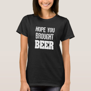 Camiseta Engraçado Trouxe Cerveja, Lager, Ale, IPA Lover Cu