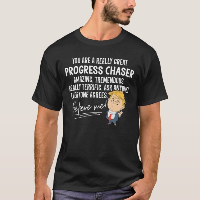 Camiseta Engraçado Trump 2020 — Excelente — Gift Chaser Pro (Frente)
