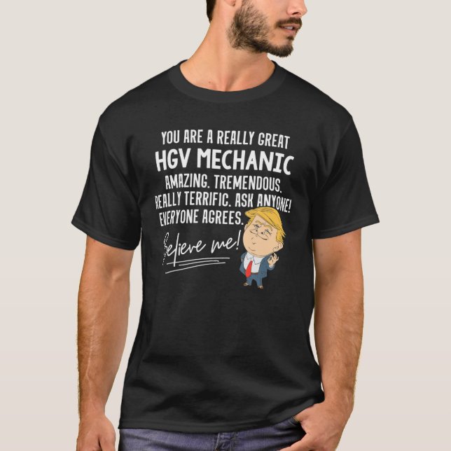 Camiseta Engraçado Trump 2020 Excelente Muito Mecânico Hgv  (Frente)