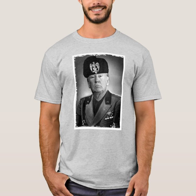 Camiseta Engraçado Trump Como Duce Sátira Política (Frente)