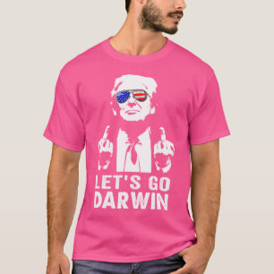 Camiseta Engraçado Trump Deixa Darwin Ir