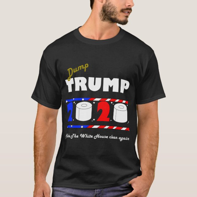 Camiseta Engraçado Trump Dump (Frente)