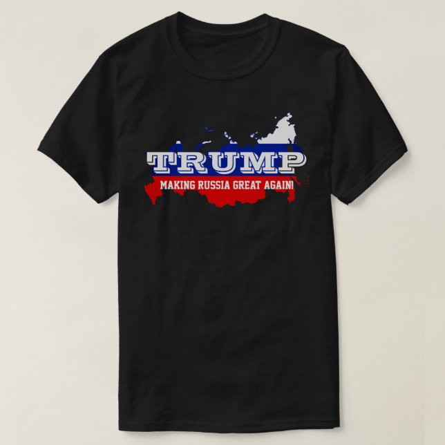 Camiseta Engraçado "Trump". Excelente da Rússia fazer de no (Frente do Design)