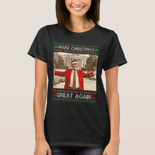 Camiseta Engraçado Trump Fazer Excelente De Natal Novamente