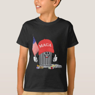 Camiseta Engraçado Trump Mega Garbage Can Personagem de des