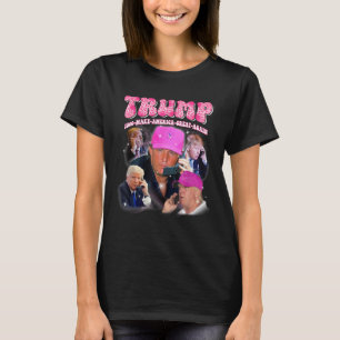 Camiseta Engraçado Trump Rosa Mentira Mim Ainda Trump 2024