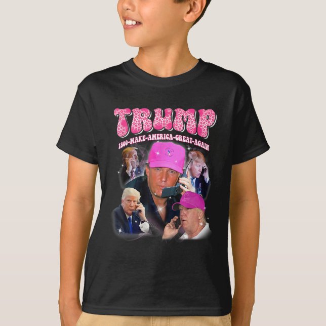 Camiseta Engraçado Trump Rosa Mentira Mim Ainda Trump 2024  (Frente)