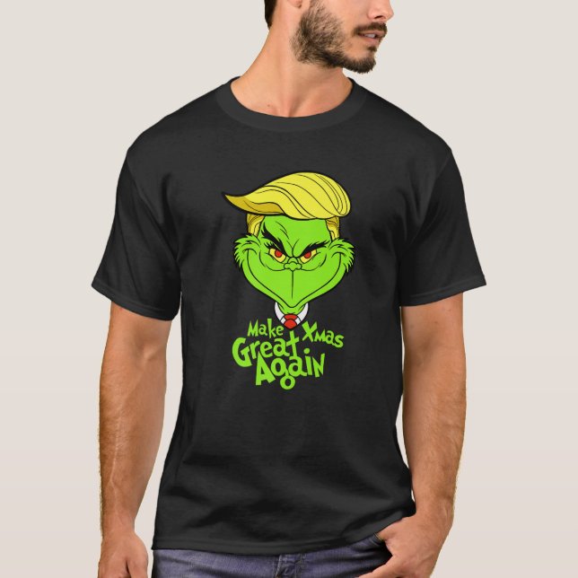 Camiseta Engraçado Trump Torne Excelente De Natal Novamente (Frente)