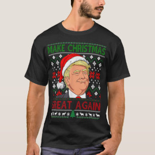 Camiseta Engraçado Trump Torne Excelente De Natal Novamente