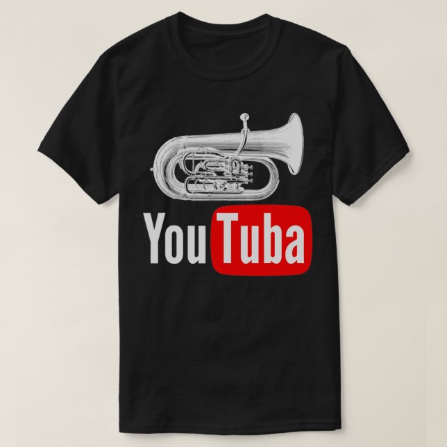 Camiseta Engraçado Tuba Marching Banda (Frente do Design)