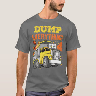 Camiseta Engraçado Tudo Im 4 Crianças De 4 Anos Constr