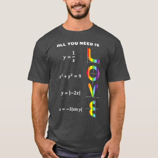 Camiseta Engraçado Tudo o que você precisa é matemática do