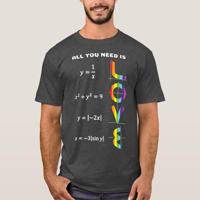 Camiseta Engraçado Tudo o que você precisa é matemática do  (Frente)