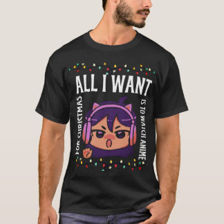 Camiseta engraçado, tudo que eu quero para o natal é assist