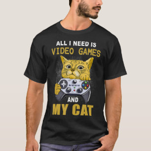Camiseta Engraçado Tudo Que Preciso São Videos games E Meu