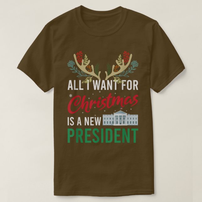 Camiseta Engraçado Tudo Que Quero Para O Natal É Um Novo Pr (Frente do Design)