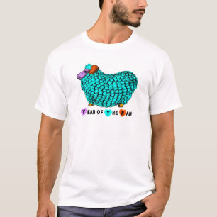 Camiseta Engraçado Turquesa Chinês Ano Novo Zodiodato M W T