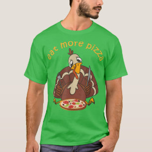 Camiseta Engraçado Turquia Come Mais Pizza Crianças Adultas