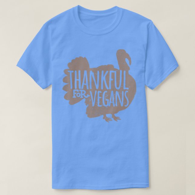 Camiseta Engraçado Turquia Graças A Vegans Vegan Vegetarian (Frente do Design)