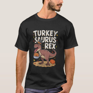Camiseta Engraçado Turquia Saurus Rex Queda de Ação de Graç