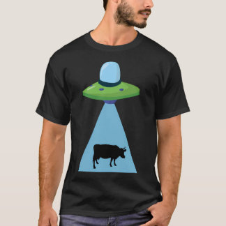 Camiseta Engraçado Ufo Cow