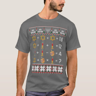 Camiseta Engraçado Ugly Hanukkah Professor de Matemática Ju