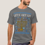 Camiseta Engraçado Ugly Hanukkah Ugly Sweater Deixa Lit Men<br><div class="desc">Engraçado Hanukkah Ugly Sweater Vamos Lit Menorah 2021.</div>