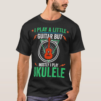 Camiseta Engraçado Ukulele Retro Pequeno Violão Guitarrista