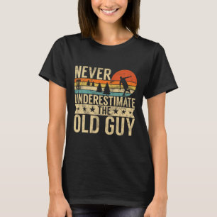 Camiseta Engraçado Ultimate Frisbee O Velho Cara Disc Golf