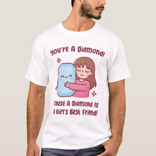 Camiseta Engraçado Um Diamante É A Melhor Cota Amiga De Uma