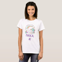 Engraçado Unicorn Magical AF com Decoração Girly