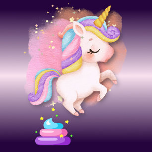 Camiseta Engraçado Unicorn Poop