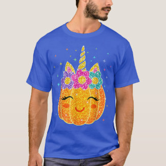 Camiseta Engraçado Unicórnio Pumpkin Halloween Oferece Bons