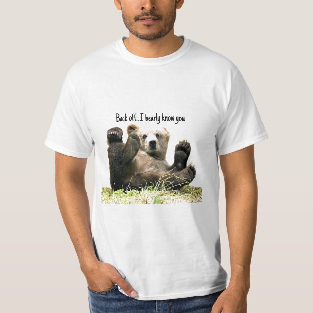 Camiseta Engraçado Urso cita Camisa-T (Frente)