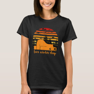 Camiseta Engraçado Urso Marrom Inverno