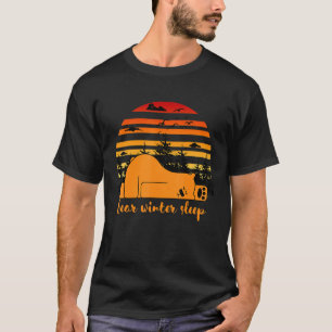 Camiseta Engraçado Urso Marrom Inverno