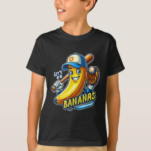 Camiseta Engraçado Vamos Bananas Cuja Fruta de Banana Jogue