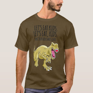 Camiseta Engraçado Vamos Comer Crianças Pontuação Salva Vid