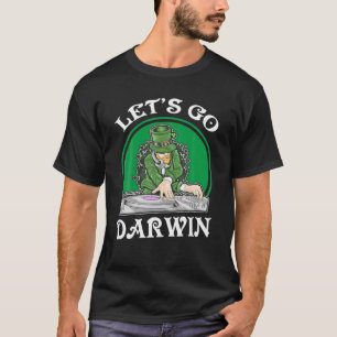 Camiseta Engraçado Vamos Darwin DJ Hat Vamos Go Darwin Rua