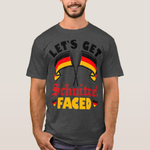 Camiseta Engraçado Vamos Enfrentando Schnitzel Alemanha Fla