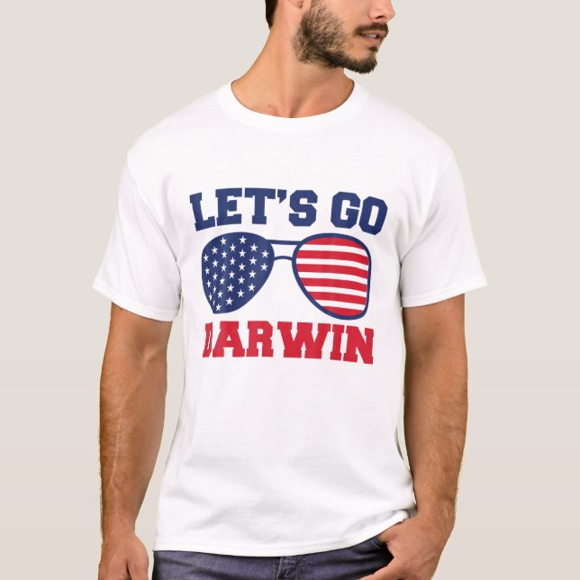 Camiseta Engraçado, Vamos Sarcástico de Memórias Vai Darwin (Frente)