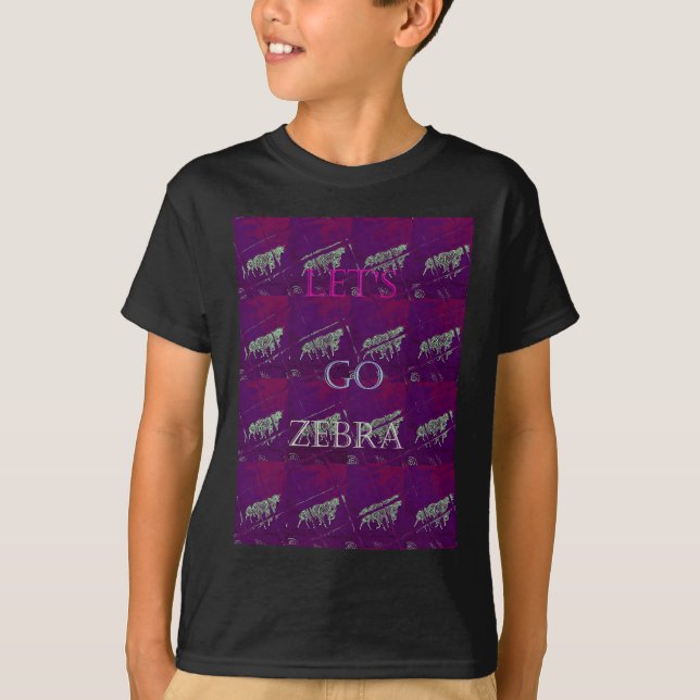 Camiseta Engraçado Vamos Zebra Hakuna Matata motif Design C (Frente)